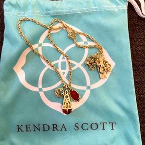 Kendra Scott Gold three charm Necklace